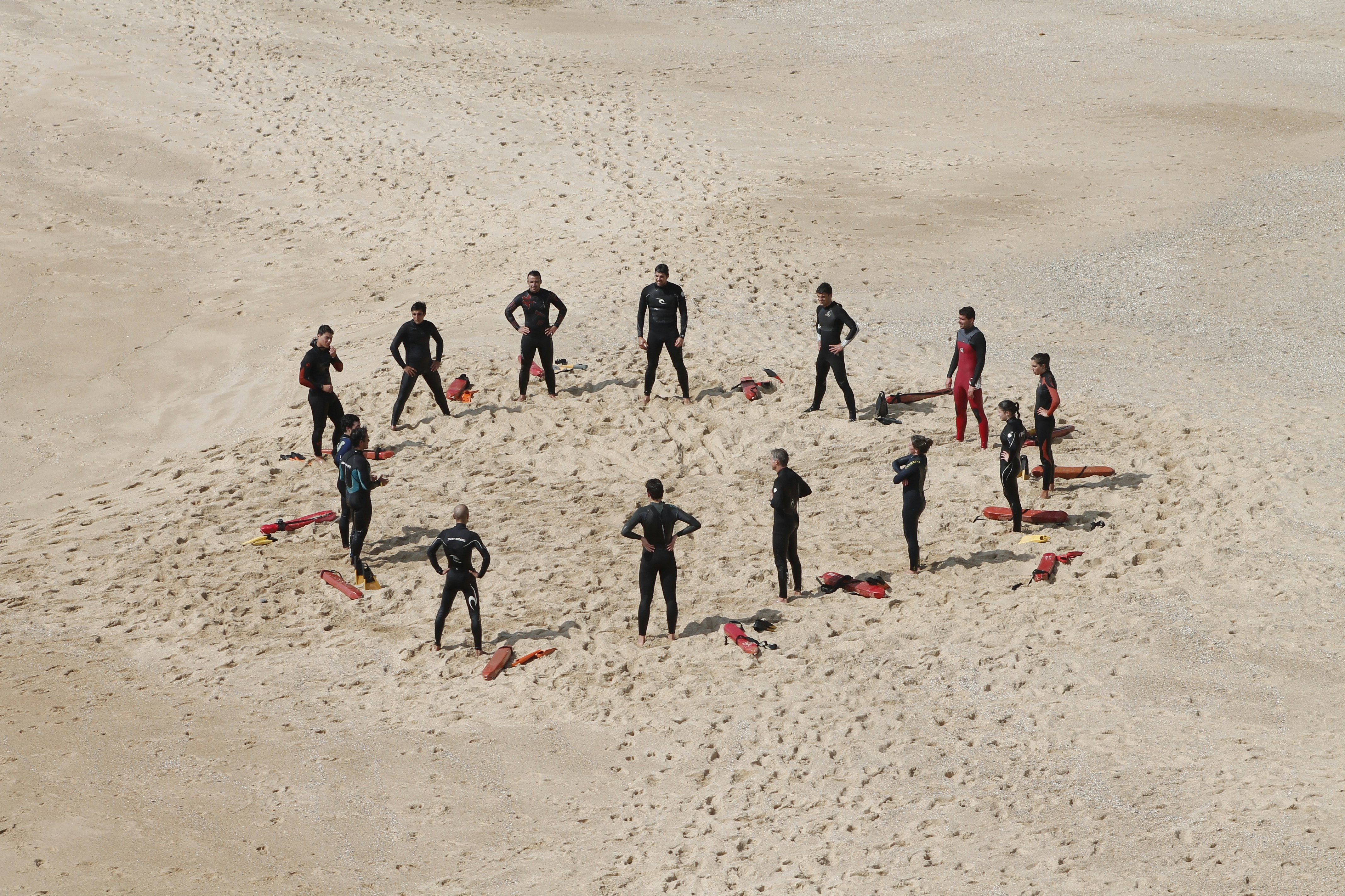 Group of friends circled together