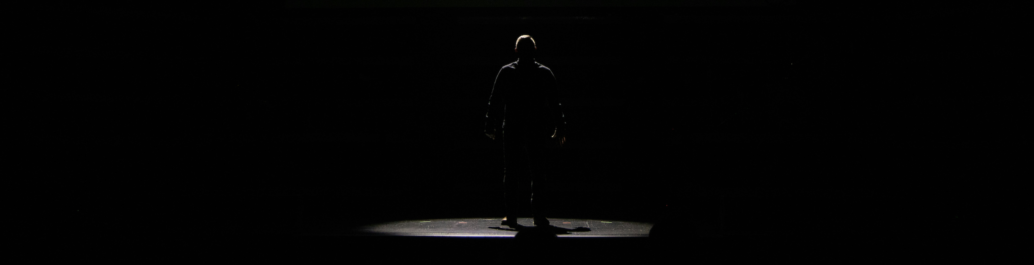 Man about to perform on stage