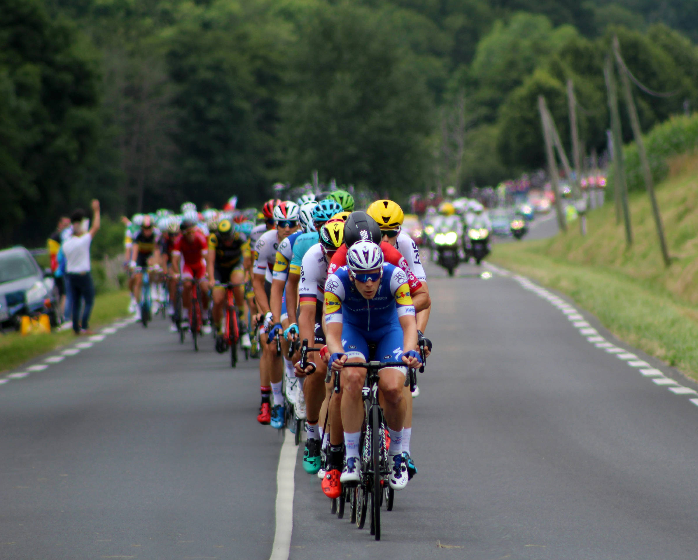 Cyclists on road