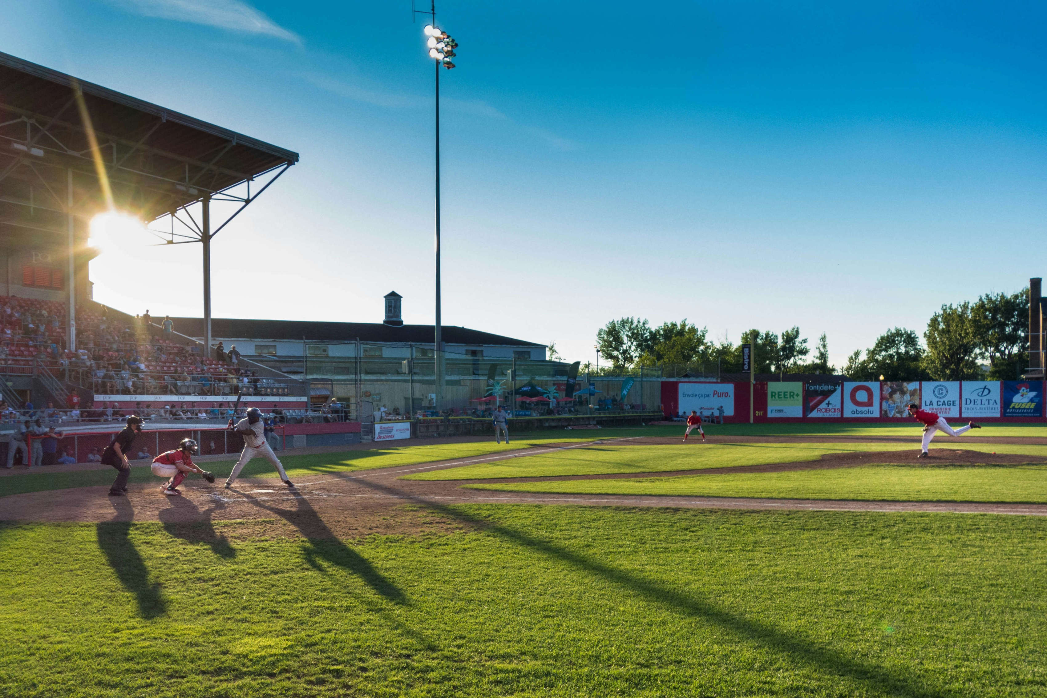 Baseball pitch scene