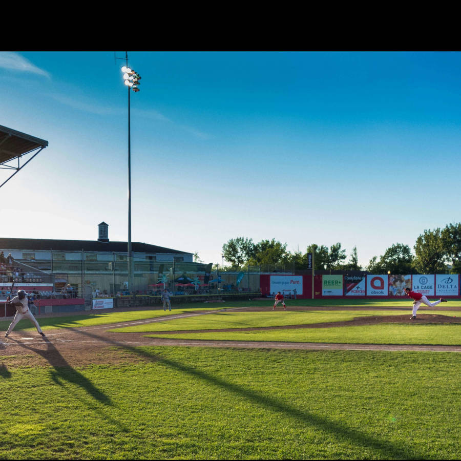 Baseball pitch scene